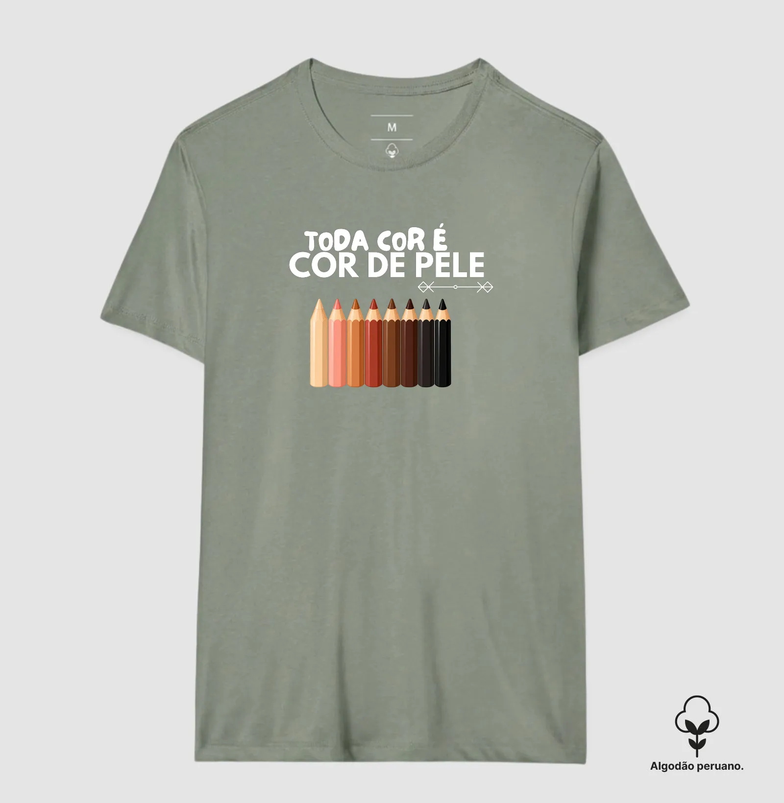 Camiseta Toda Cor é Cor de Pele — Lápis - Imagem 7