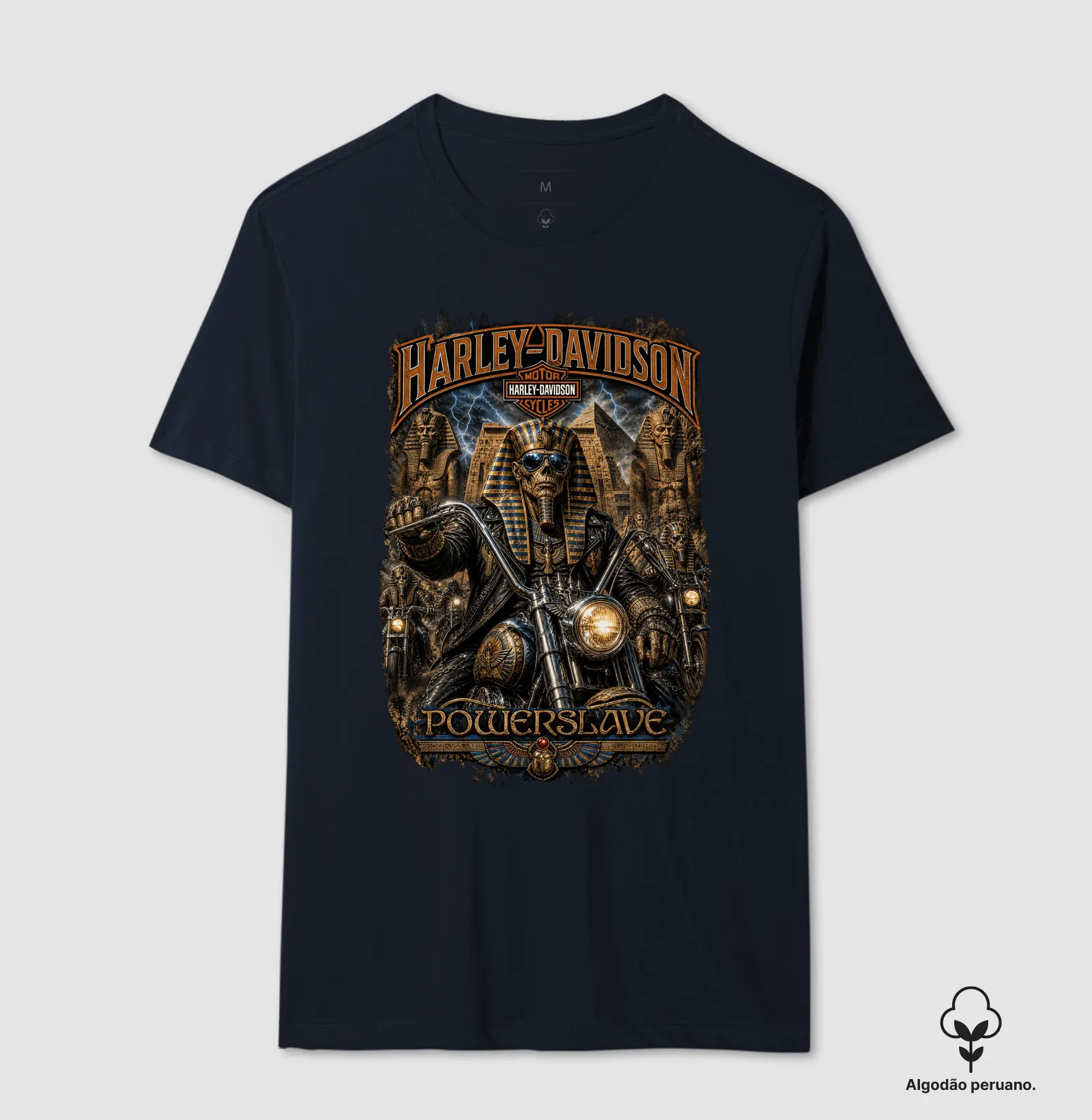 Supreme Harley Davidson Powerslave (tecido algodão peruano) - Imagem 5