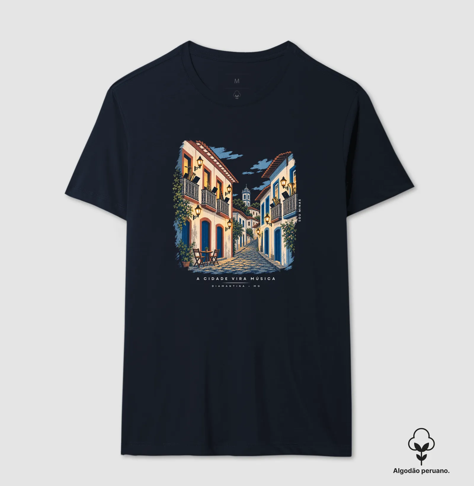 Camiseta A Cidade Vira Música | Diamantina MG | Música das Gerais - Algodão Peruano - Imagem 7