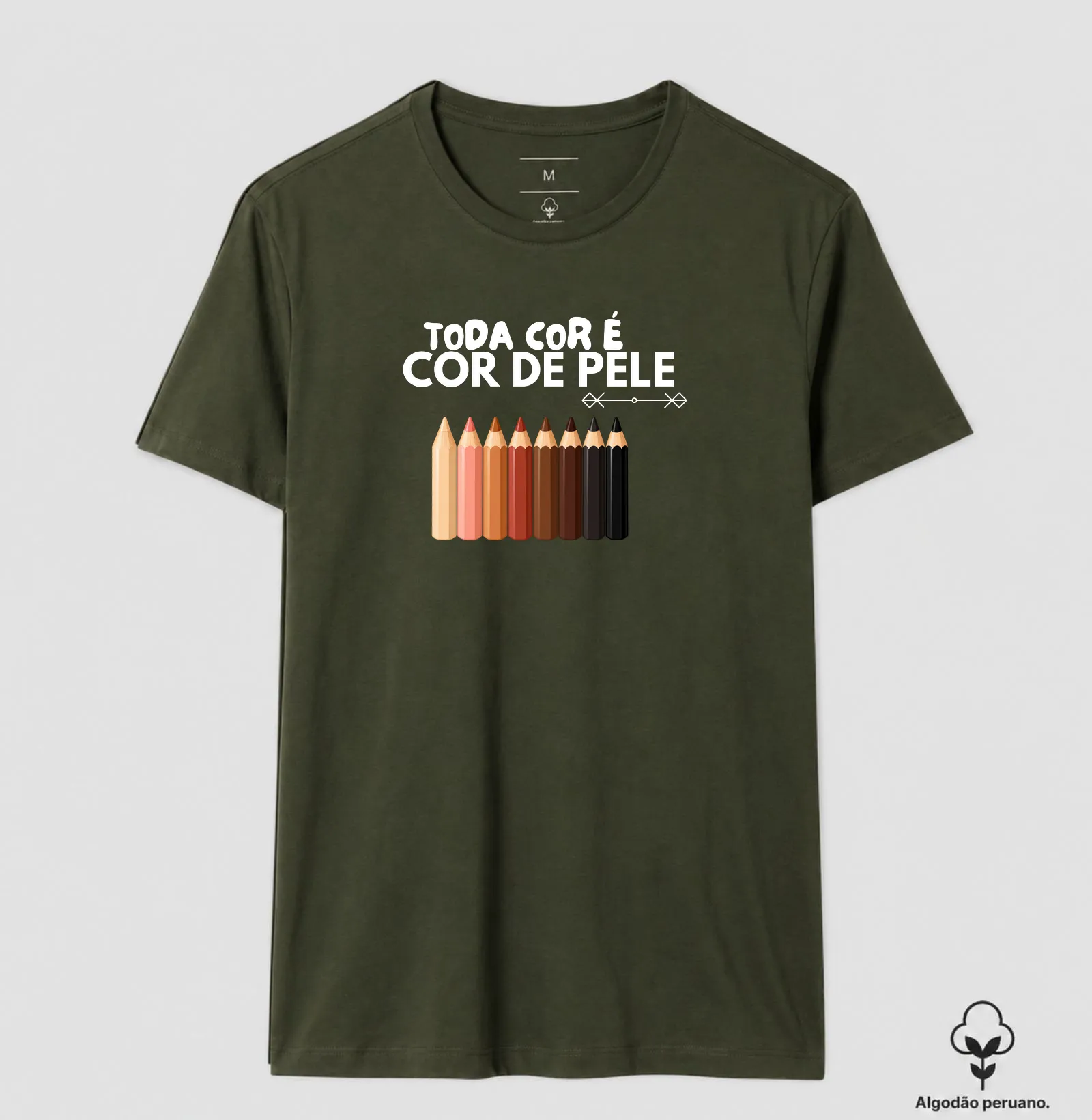 Camiseta Toda Cor é Cor de Pele — Lápis - Imagem 3