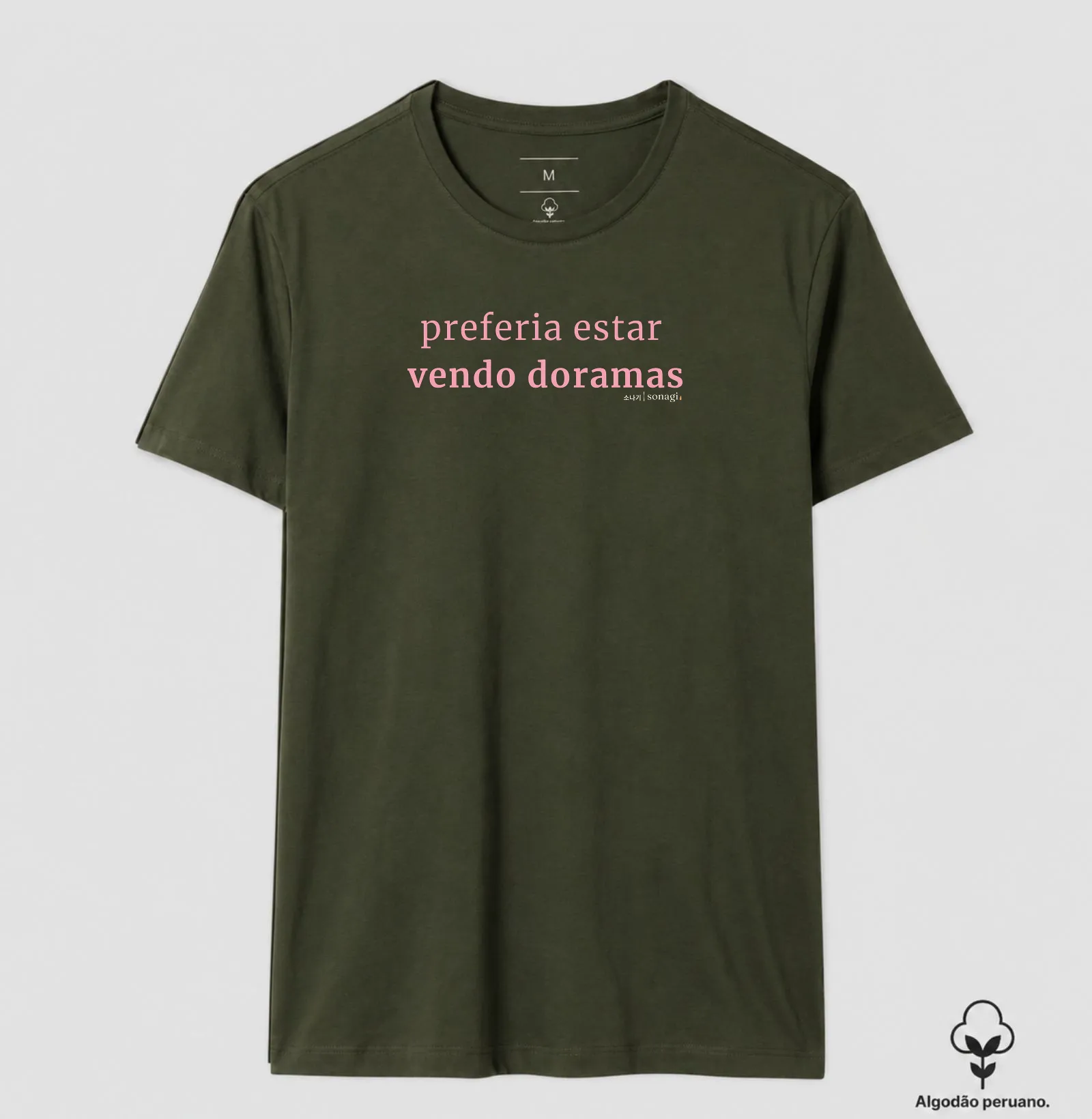 Camiseta Premium - Preferia estar vendo doramas - Imagem 7