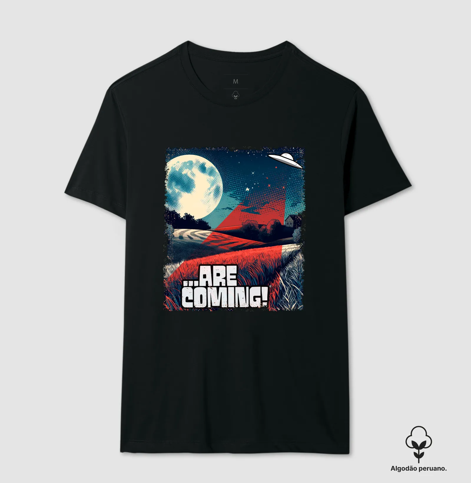 Camiseta Algodão Peruano - UFO Abduções em Fazendas - Imagem 3