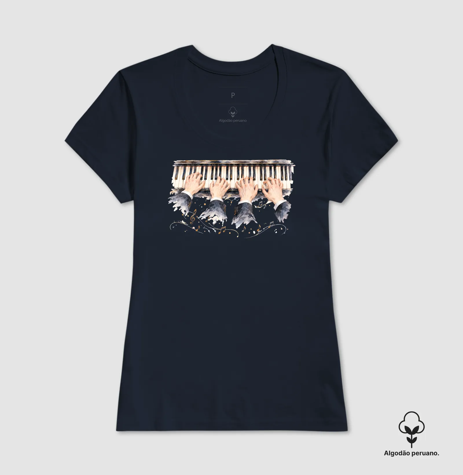 Camiseta Premium - 4 mãos ao piano - Imagem 3