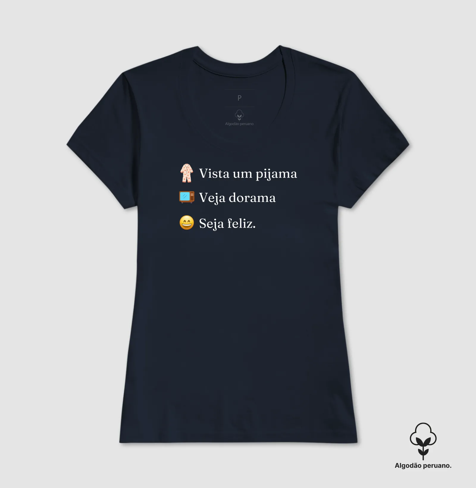Camiseta Premium Vista um pijama, veja dorama e seja feliz - Imagem 6