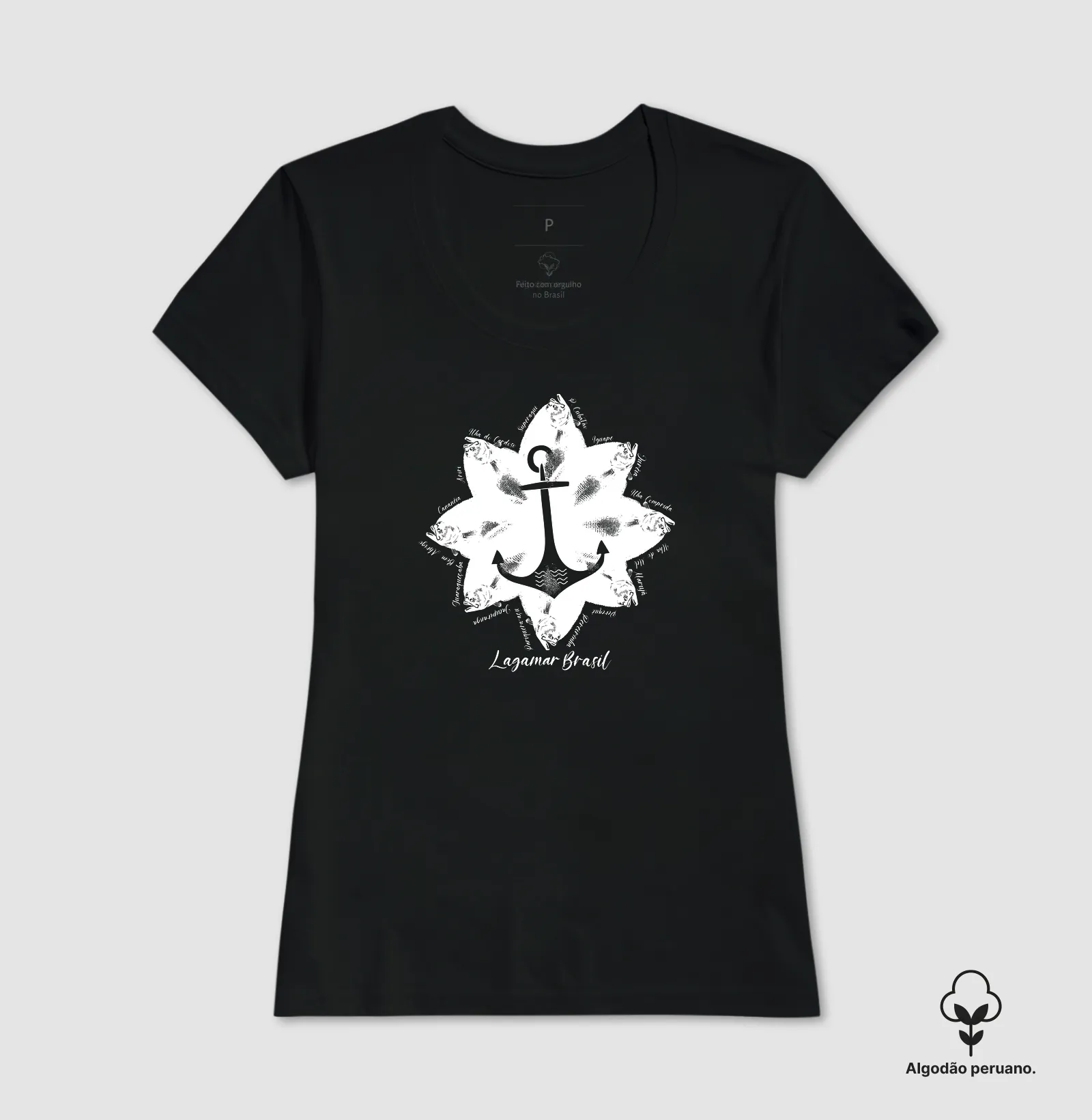 Camiseta Flor de Linguado em algodão peruano - Imagem 7