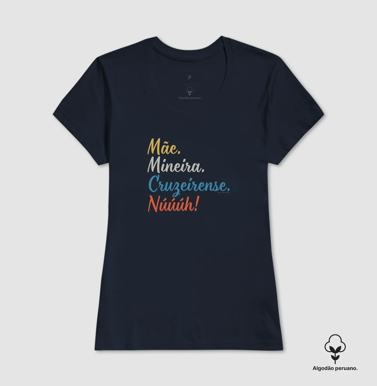 Camiseta Mãe Mineira Cruzeirense | Paixão Celeste - Algodão Peruano - Imagem 8
