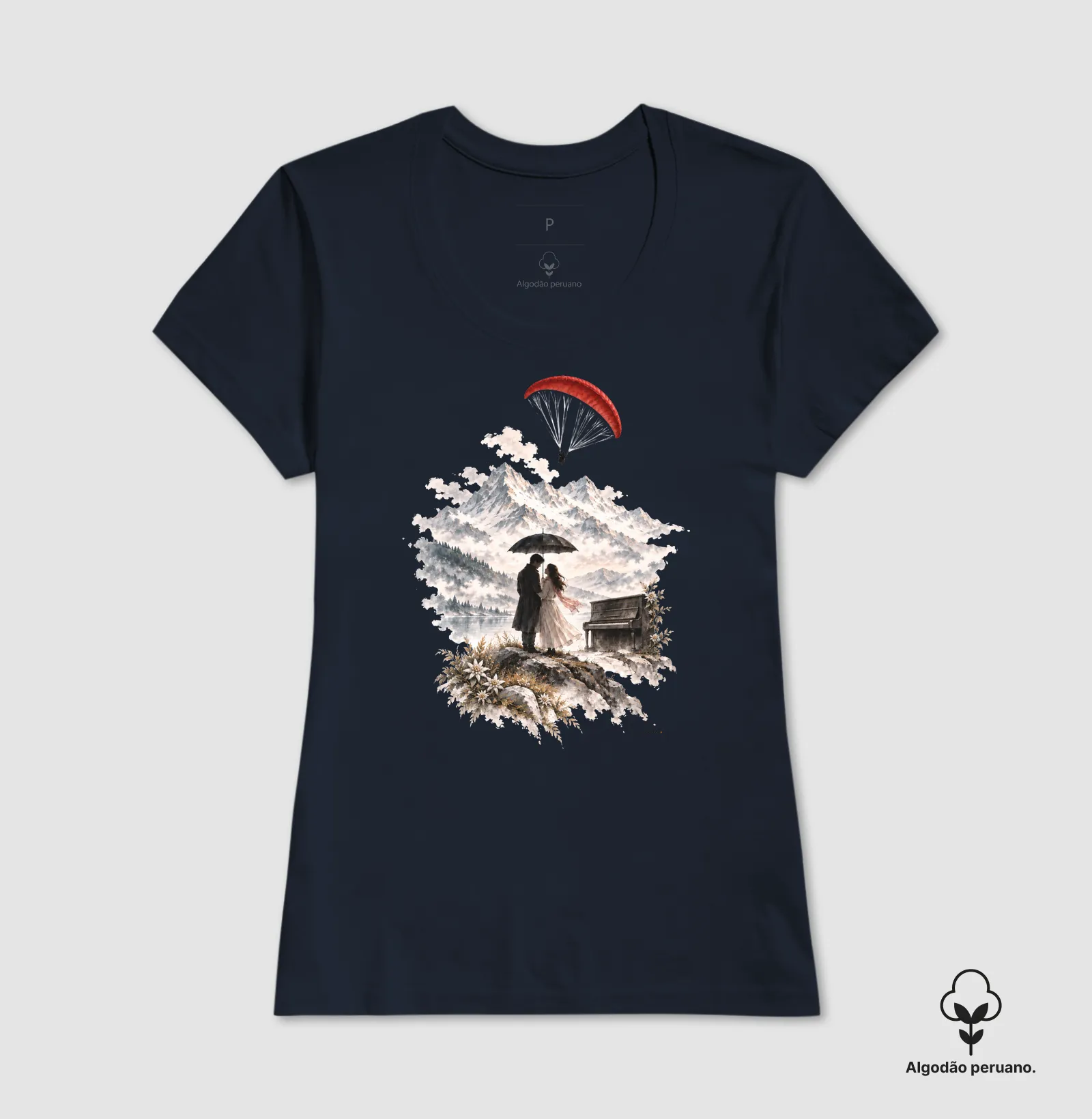 Camiseta Premium - Piano, parapente e Suiça - 3 - Imagem 9