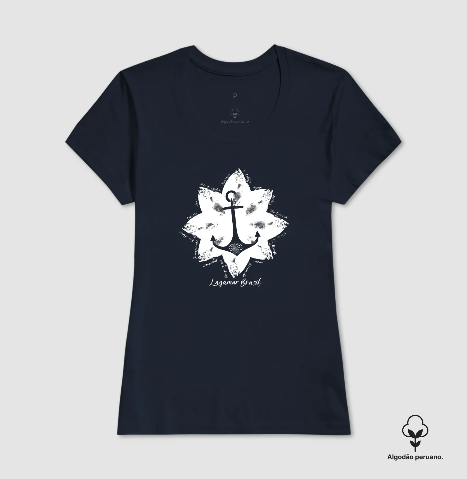 Camiseta Flor de Linguado em algodão peruano - Imagem 6