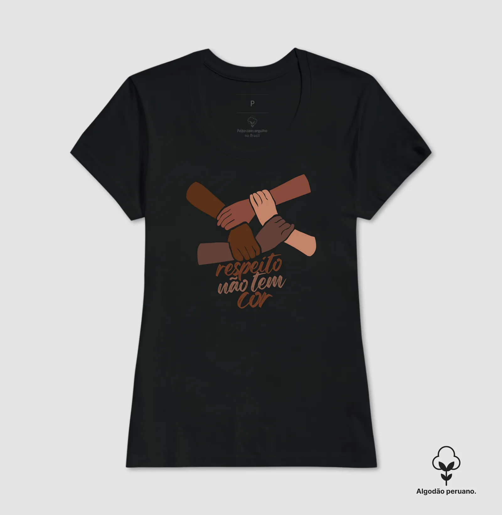 Camiseta Respeito Não Tem Cor - Imagem 3