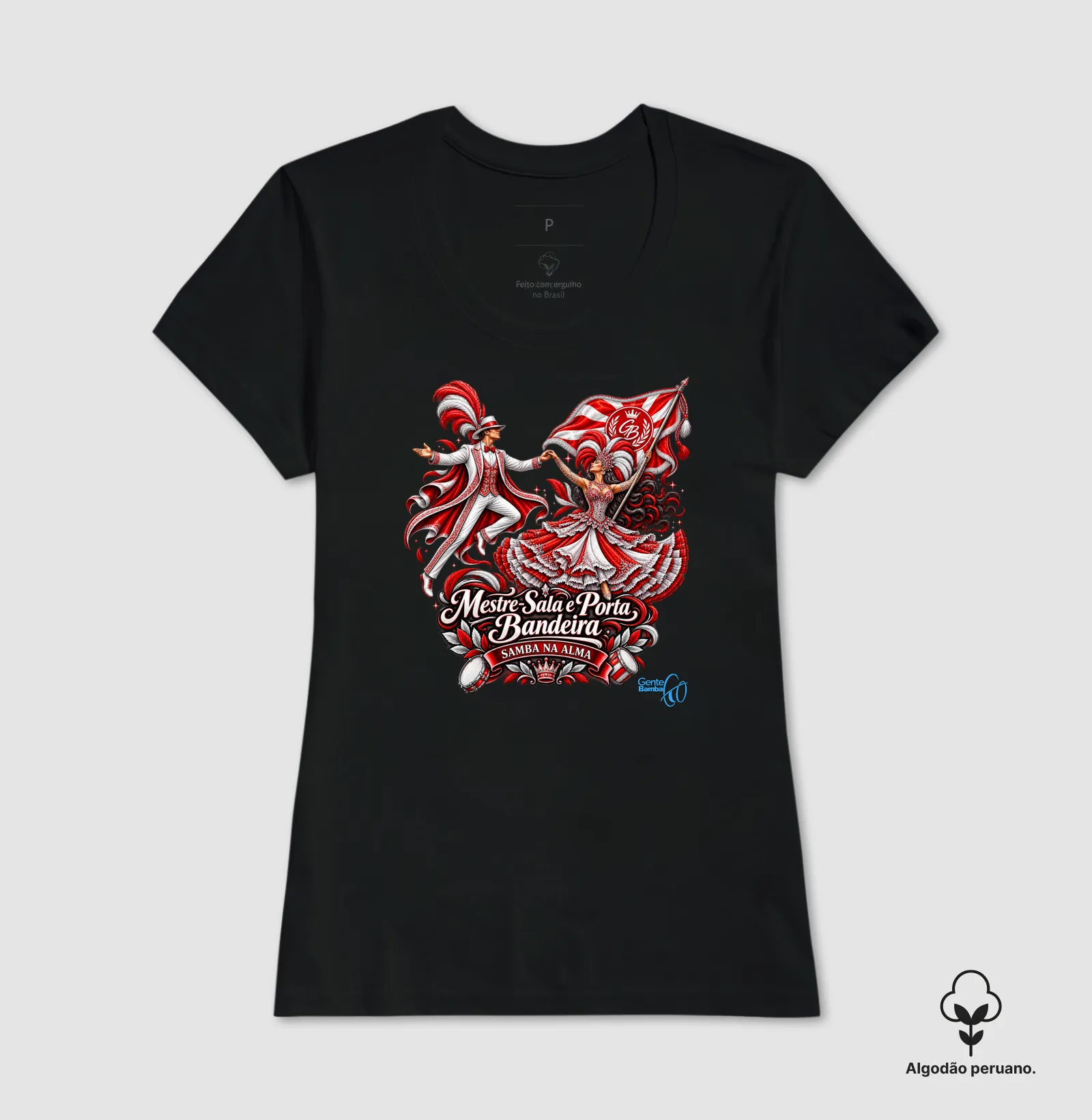 Gente Bamba - Porta bandeira vermelho e branco. - Imagem 12