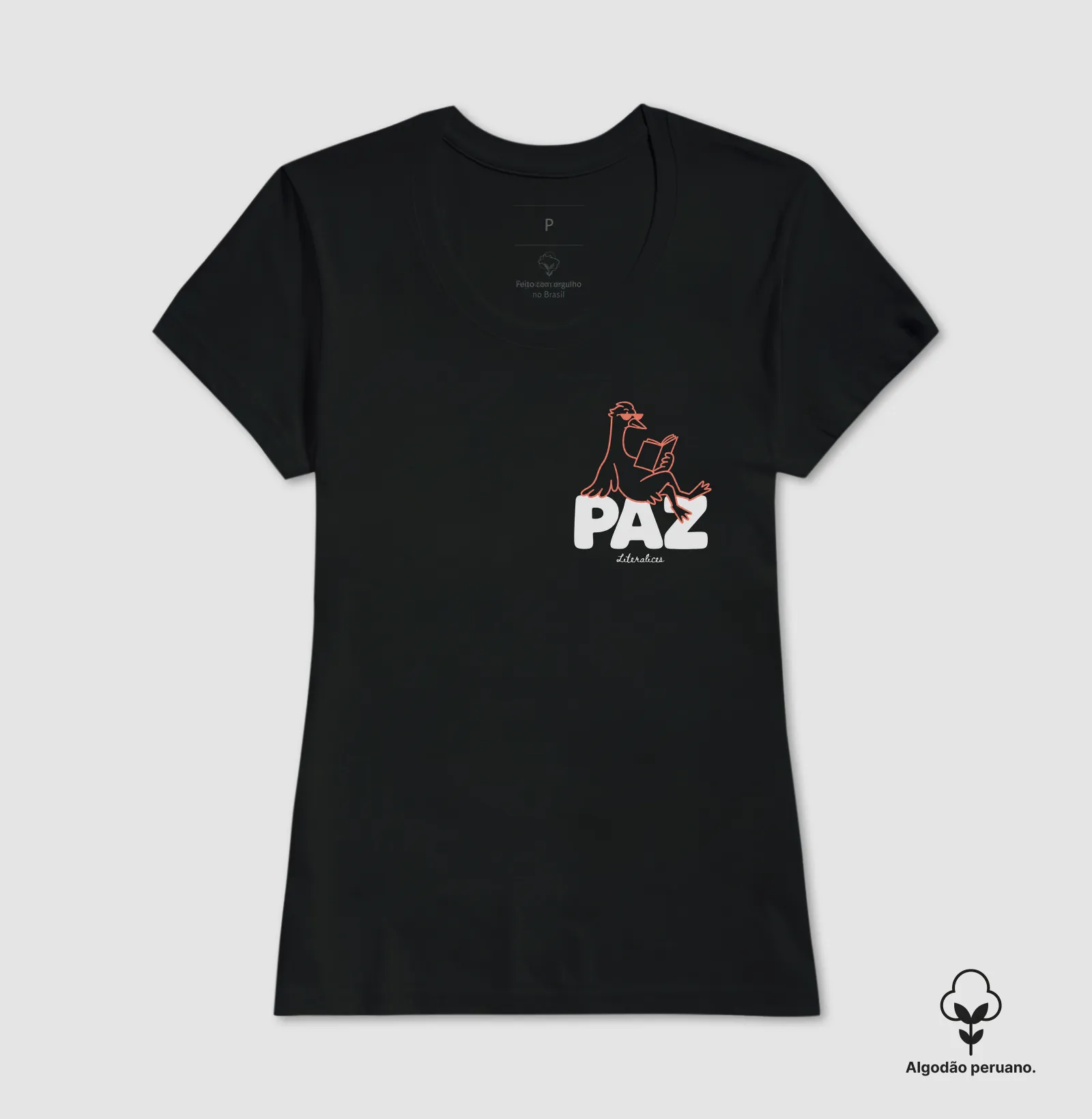 Camiseta Paz — Pato Leitor - Imagem 3