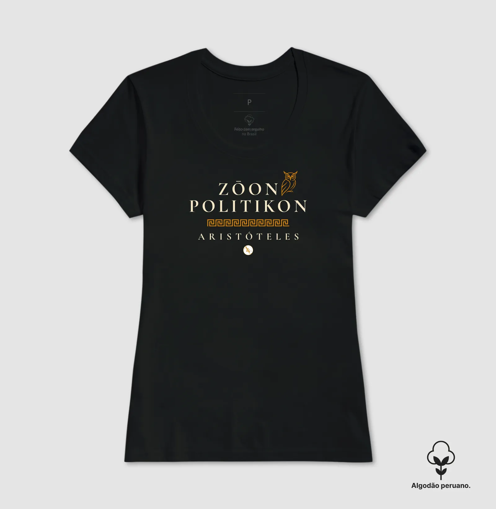 CAMISETA TIPOGRÁFICA ZŌON POLITIKON - ARISTÓTELES - Imagem 7