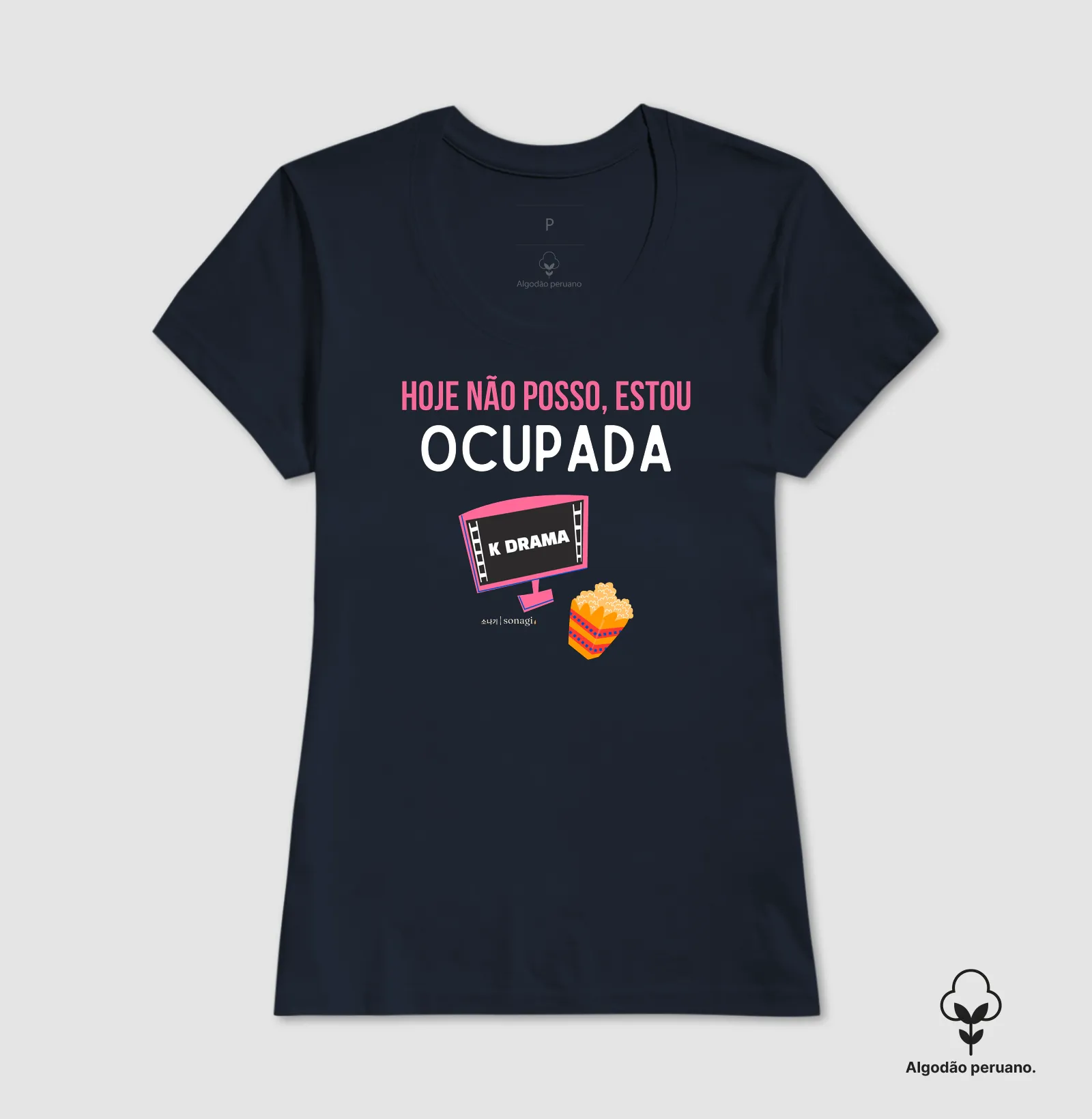 Camiseta Premium - Hoje não posso, estou ocupada - Imagem 7