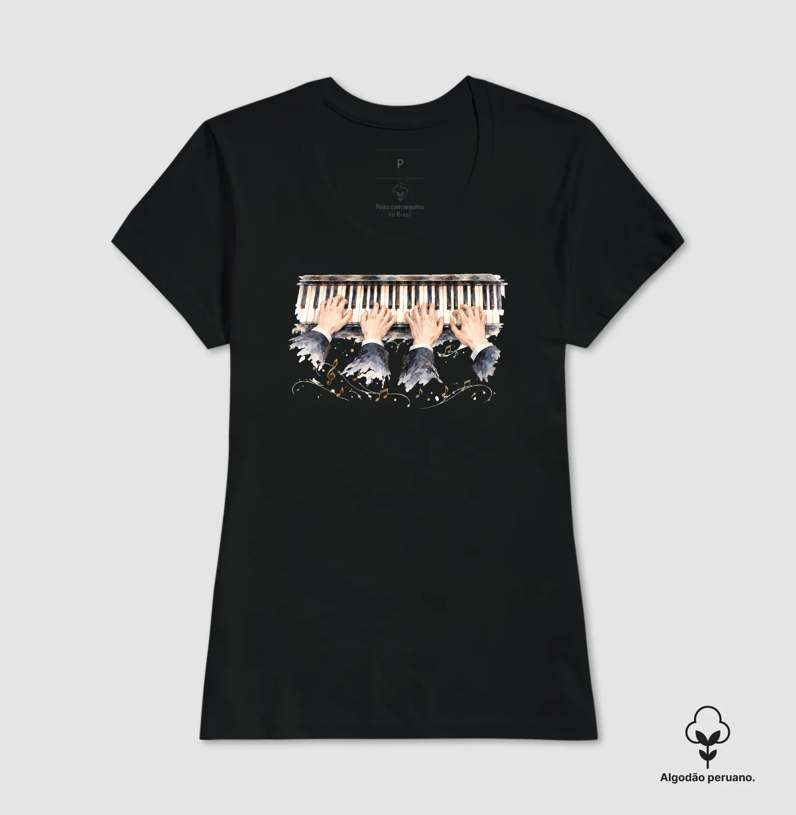 Camiseta Premium - 4 mãos ao piano - Imagem 9