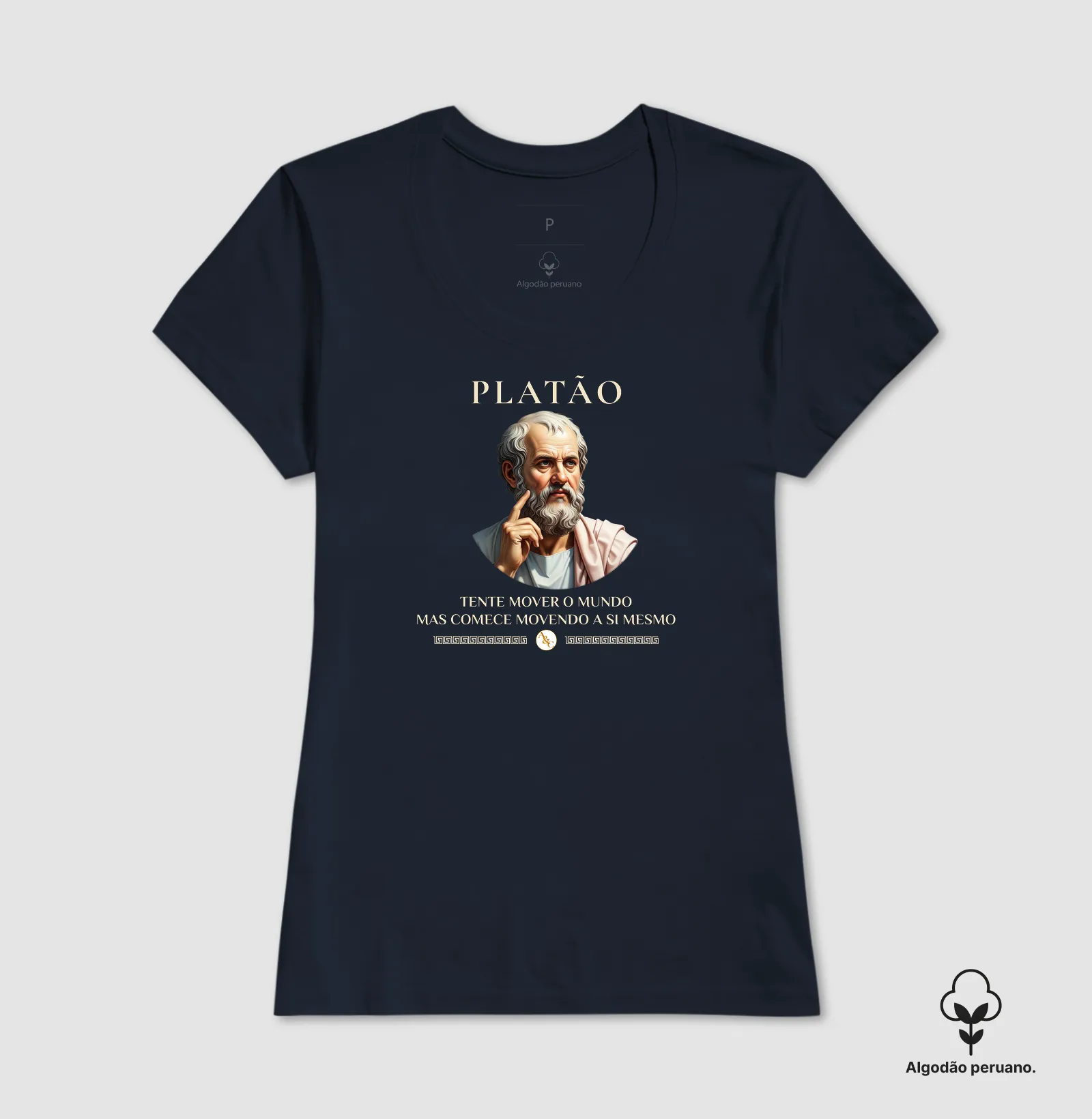 Camiseta O Primeiro Movimento - Platão | Estampa Filosófica Exclusiva - Imagem 4