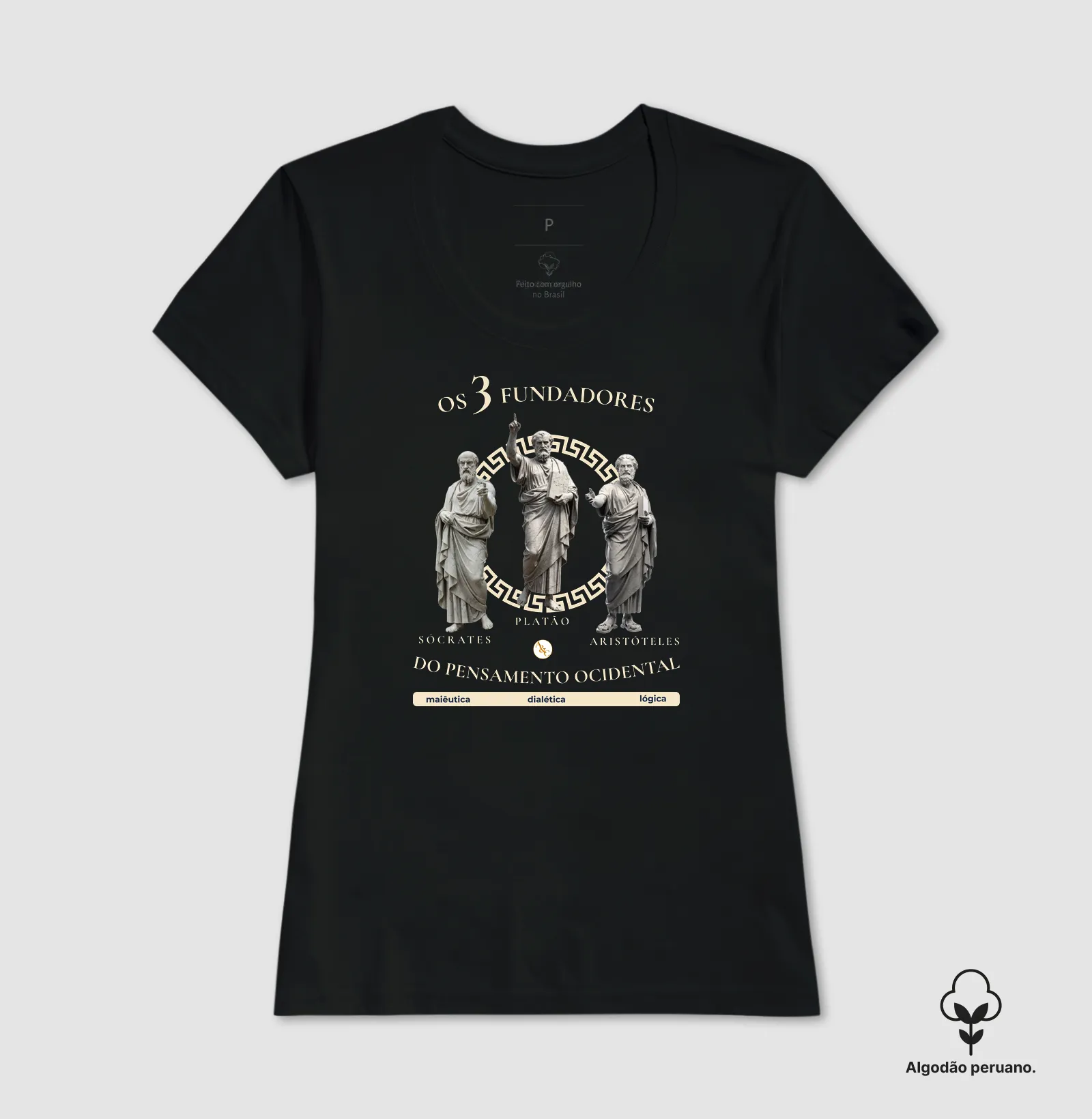 Camiseta Filosofia "Os 3 Fundadores do Pensamento Ocidental" | Sócrates, Platão e Aristóteles - Imagem 5