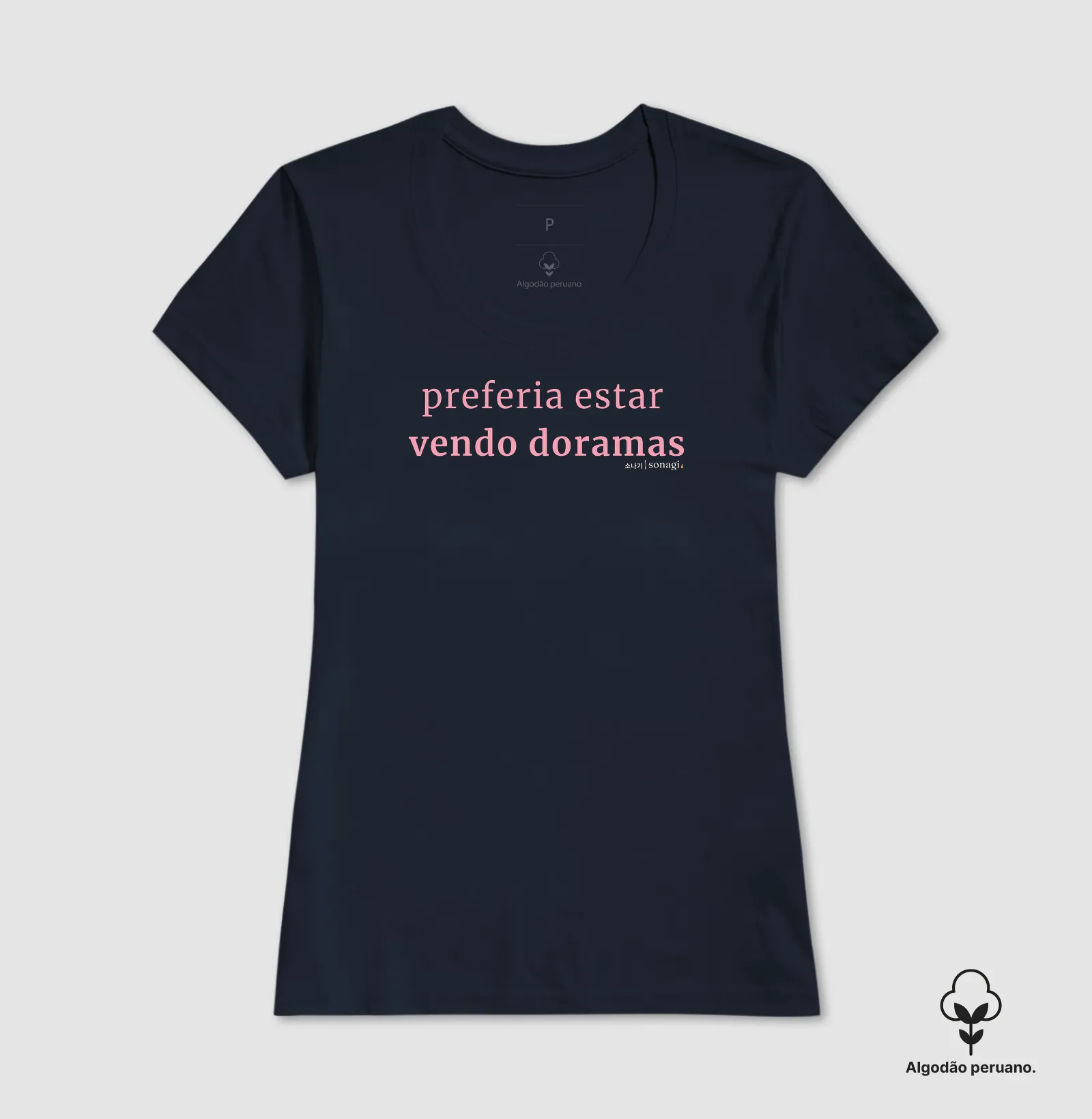 Camiseta Premium - Preferia estar vendo doramas - Imagem 8