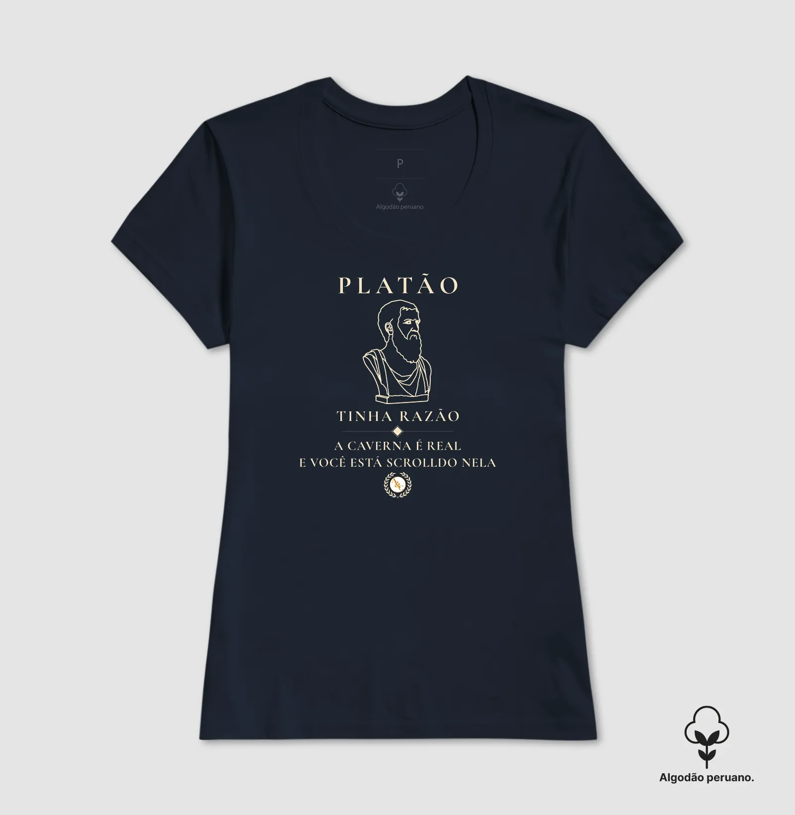 Camiseta Filosófica Platão: O Mito do Scroll - Imagem 3