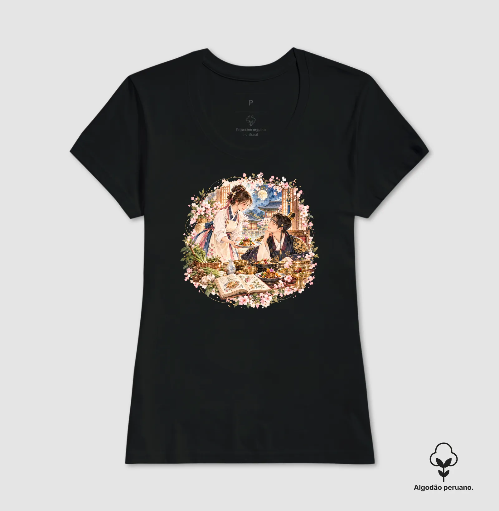 Camiseta Premium Sabores do Destino em Aquarela - Imagem 2