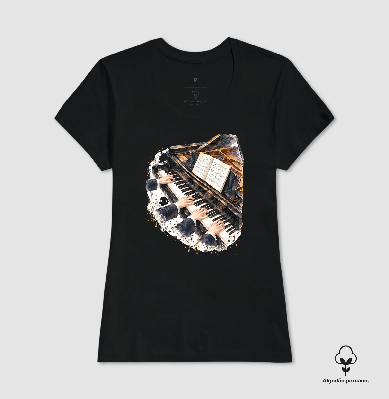 Camiseta Premium - Quatro mãos ao piano - Imagem 4