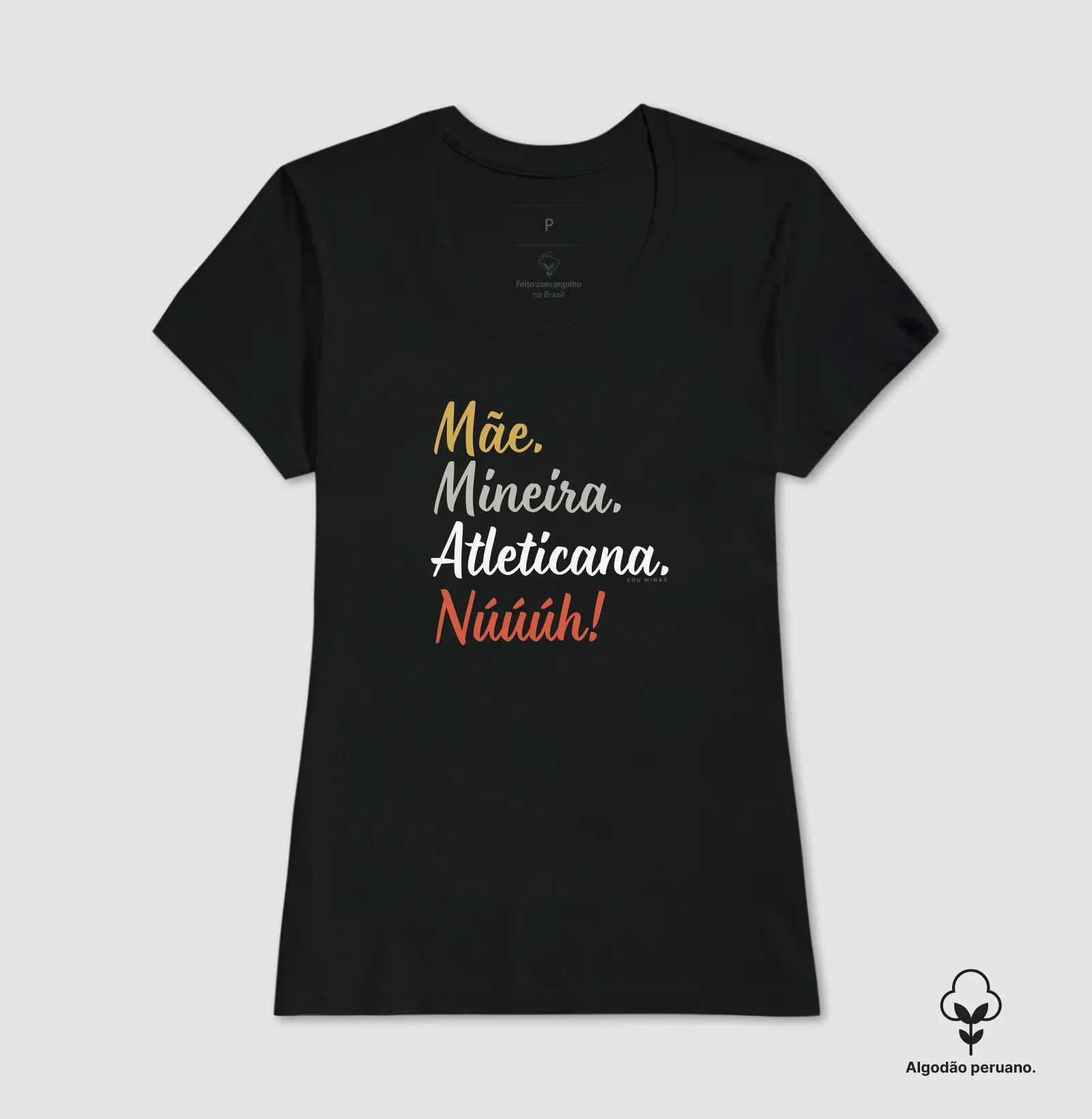 Camiseta Mãe Mineira Atleticana | Torcida e Maternidade - Algodão Peruano - Imagem 5
