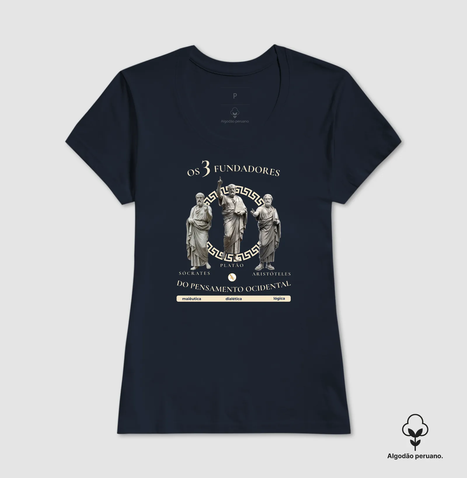 Camiseta Filosofia "Os 3 Fundadores do Pensamento Ocidental" | Sócrates, Platão e Aristóteles - Imagem 2