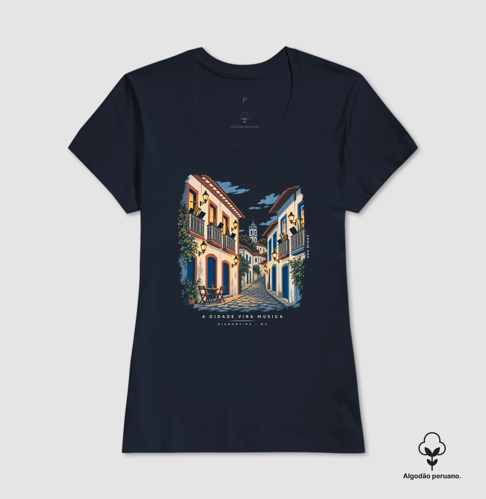 Camiseta A Cidade Vira Música | Diamantina MG | Música das Gerais - Algodão Peruano - Imagem 8