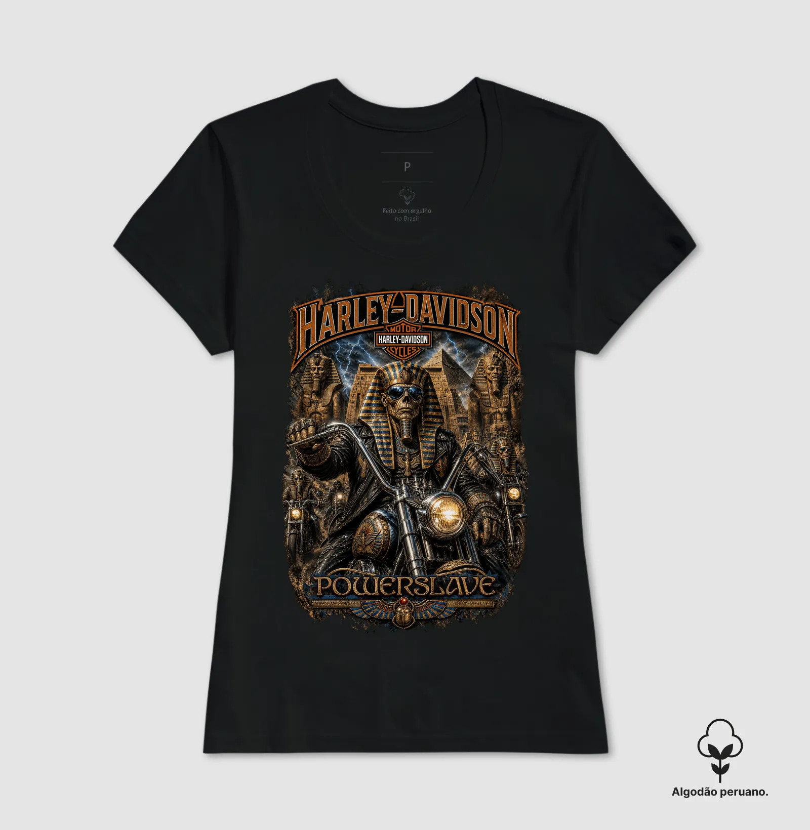 Supreme Harley Davidson Powerslave (tecido algodão peruano) - Imagem 2