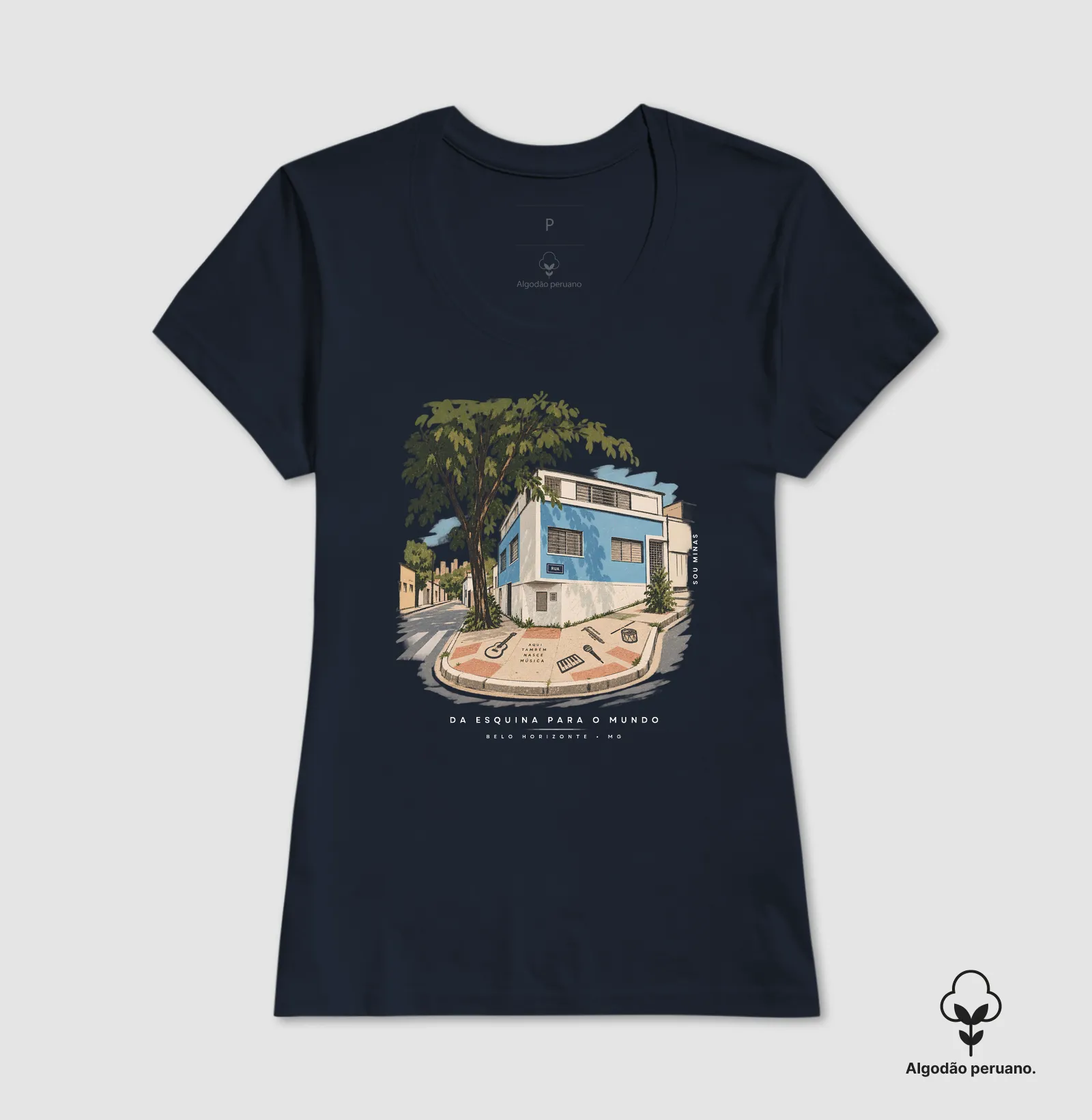 Camiseta Da Esquina Pro Mundo | Música de Minas | Memória das Gerais - Algodão Peruano - Imagem 8