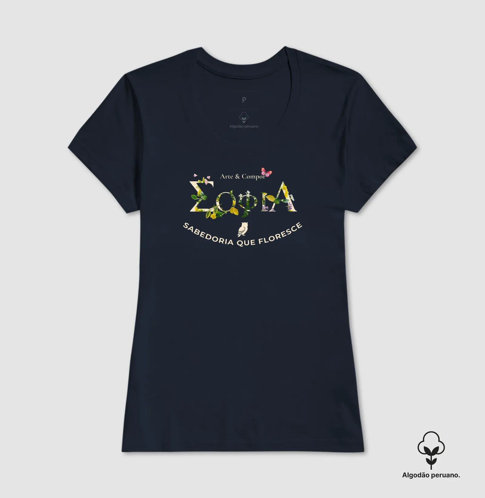 Camiseta SABEDORIA FLORESCENTE | Coleção Autoral Arte & Compor - Imagem 11