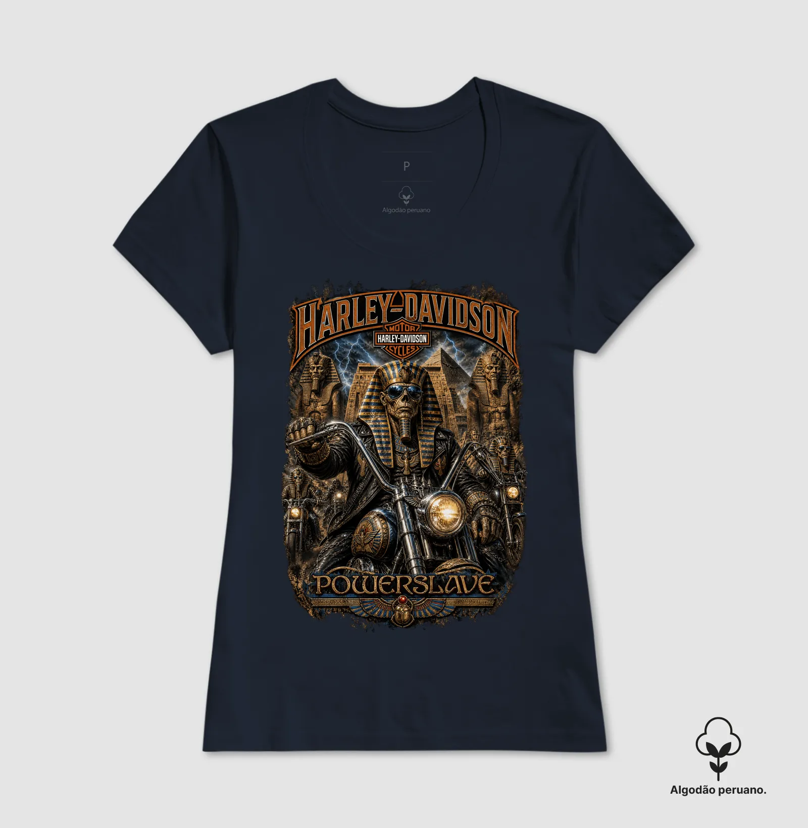 Supreme Harley Davidson Powerslave (tecido algodão peruano) - Imagem 4