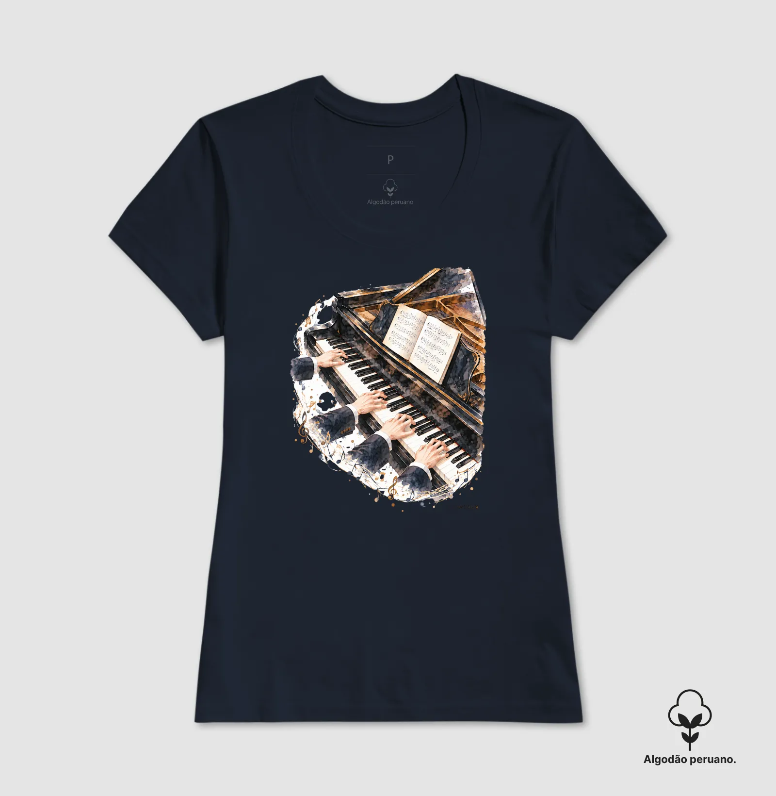 Camiseta Premium - Quatro mãos ao piano - Imagem 7