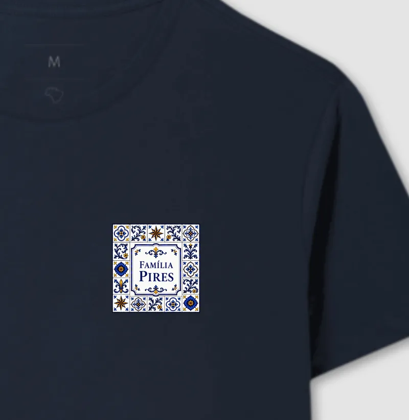 Família Pires Azulejo Bolso - Camiseta