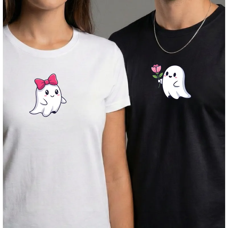 Kit Casal Ghost Flower – 2 Camisetas