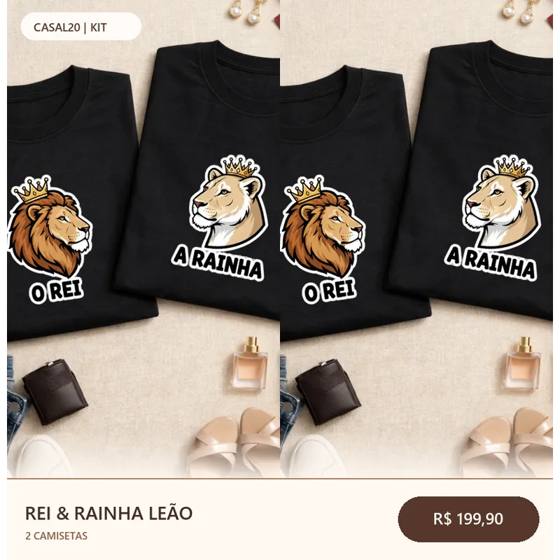 Kit Rei & Rainha Leão