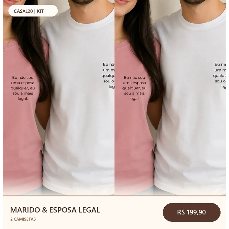Kit Marido & Esposa Legal