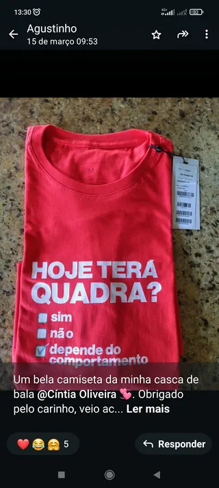 Foto enviada na avaliação